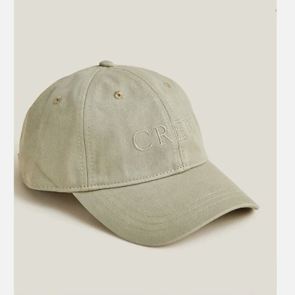 J Crew Embroidered Baseball Cap FADED PISTACHIO | OS NWT   "Crew"